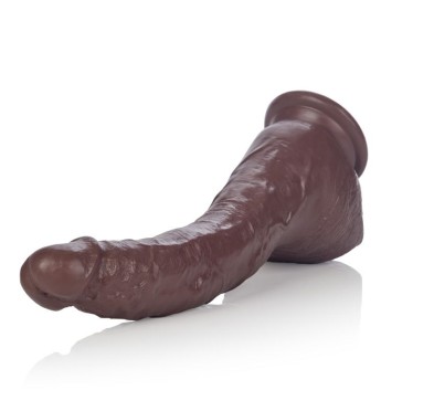 Duży zagięty murzyński penis dildo 22cm przyssawka